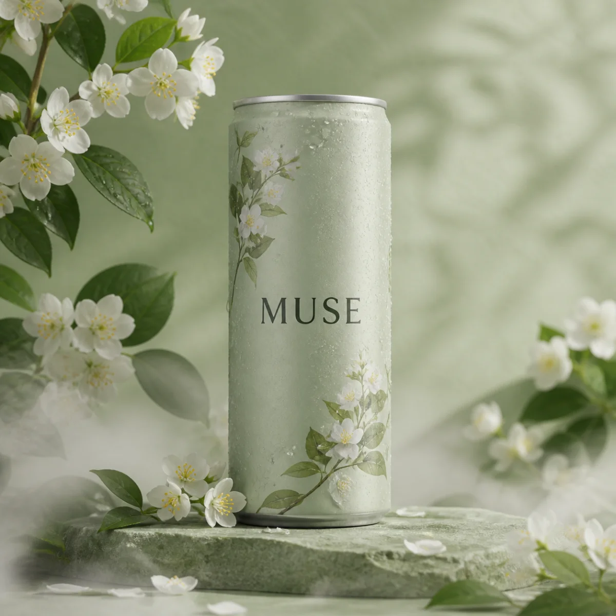 Botanical beverage packaging campaign